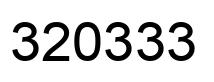 Number 320333 black image