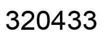 Number 320433 black image