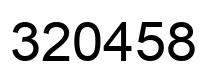 Number 320458 black image
