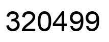 Number 320499 black image