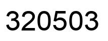 Number 320503 black image