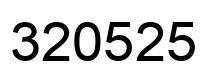 Number 320525 black image