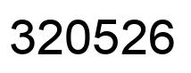 Number 320526 black image