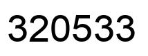 Number 320533 black image