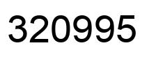 Number 320995 black image