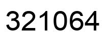 Number 321064 black image
