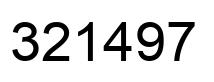 Number 321497 black image