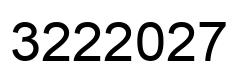 Number 3222027 black image