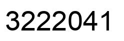 Number 3222041 black image