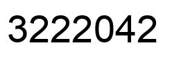 Number 3222042 black image