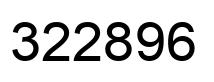 Number 322896 black image