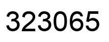 Number 323065 black image