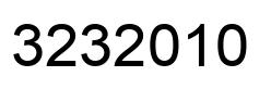 Number 3232010 black image