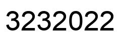 Number 3232022 black image
