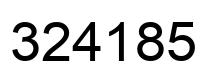 Number 324185 black image