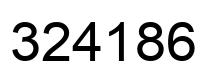 Number 324186 black image
