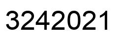 Number 3242021 black image