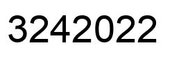 Number 3242022 black image