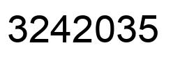 Number 3242035 black image