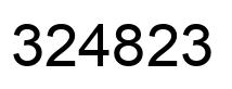 Number 324823 black image