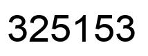 Número 325153 imagen negro