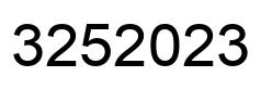 Number 3252023 black image