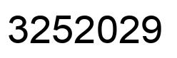 Number 3252029 black image