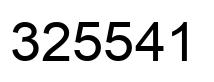 Number 325541 black image