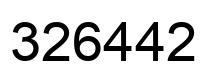 Número 326442 imagen negro