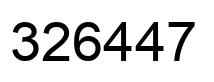 Número 326447 imagen negro