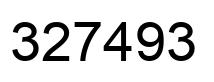 Number 327493 black image