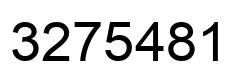 Number 3275481 black image