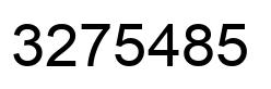 Number 3275485 black image