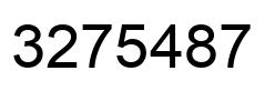 Number 3275487 black image