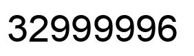 Número 32999996 imagen negro