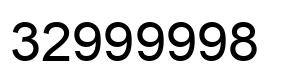 Número 32999998 imagen negro