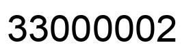 Number 33000002 black image