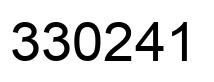 Number 330241 black image