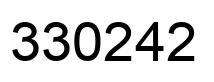 Number 330242 black image