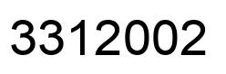 Number 3312002 black image