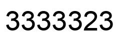 Number 3333323 black image