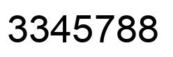 Number 3345788 black image