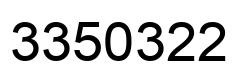 Number 3350322 black image