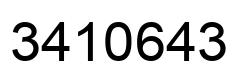 Number 3410643 black image