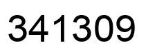 Number 341309 black image