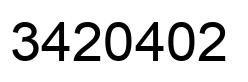 Number 3420402 black image