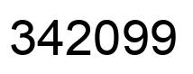 Number 342099 black image