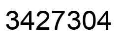 Number 3427304 black image