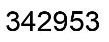 Number 342953 black image