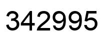 Number 342995 black image